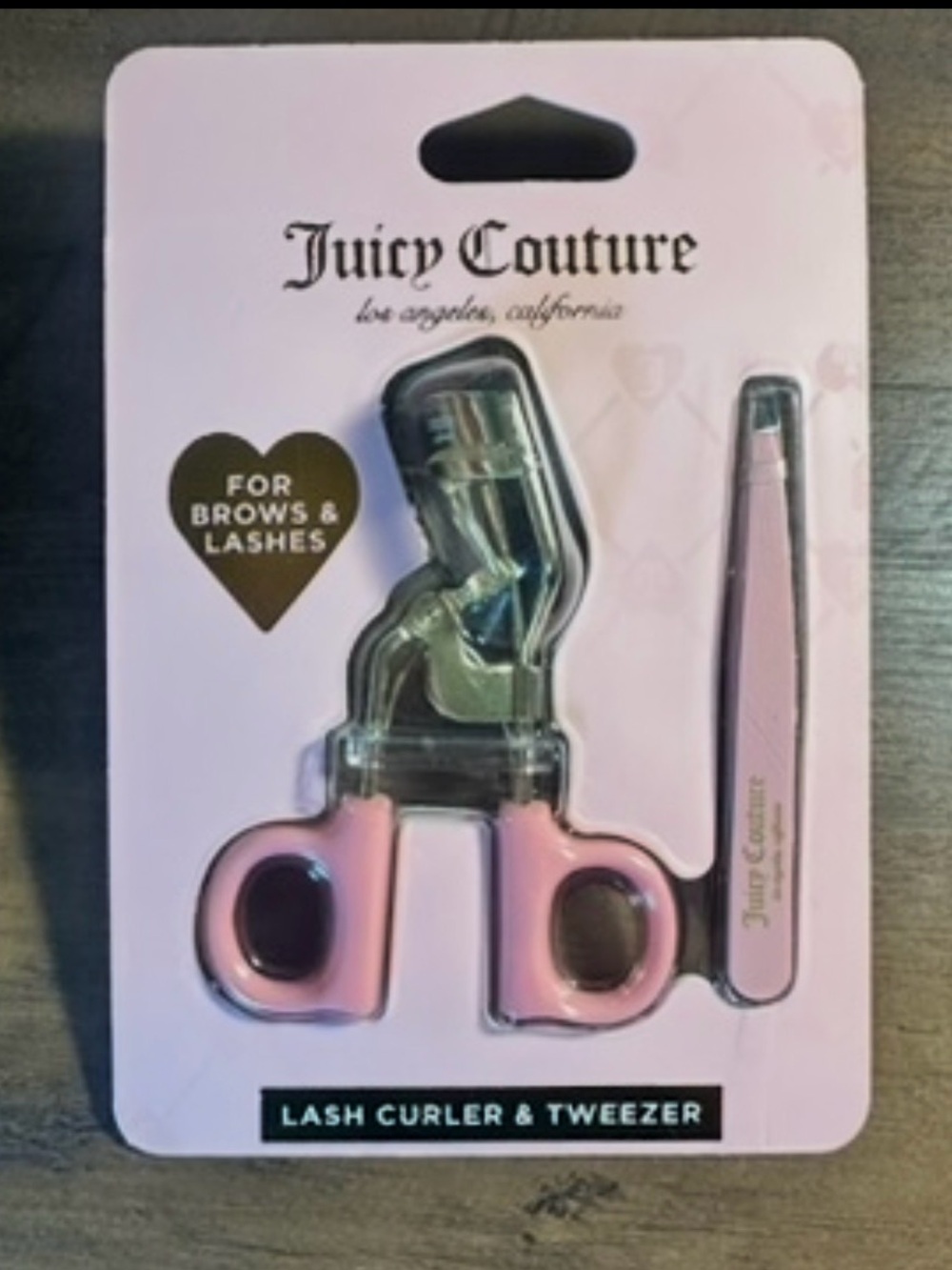 Juicy Couture Lash Curler and Tweezer Cosmetic Duo For Lashes & Brows BNIB